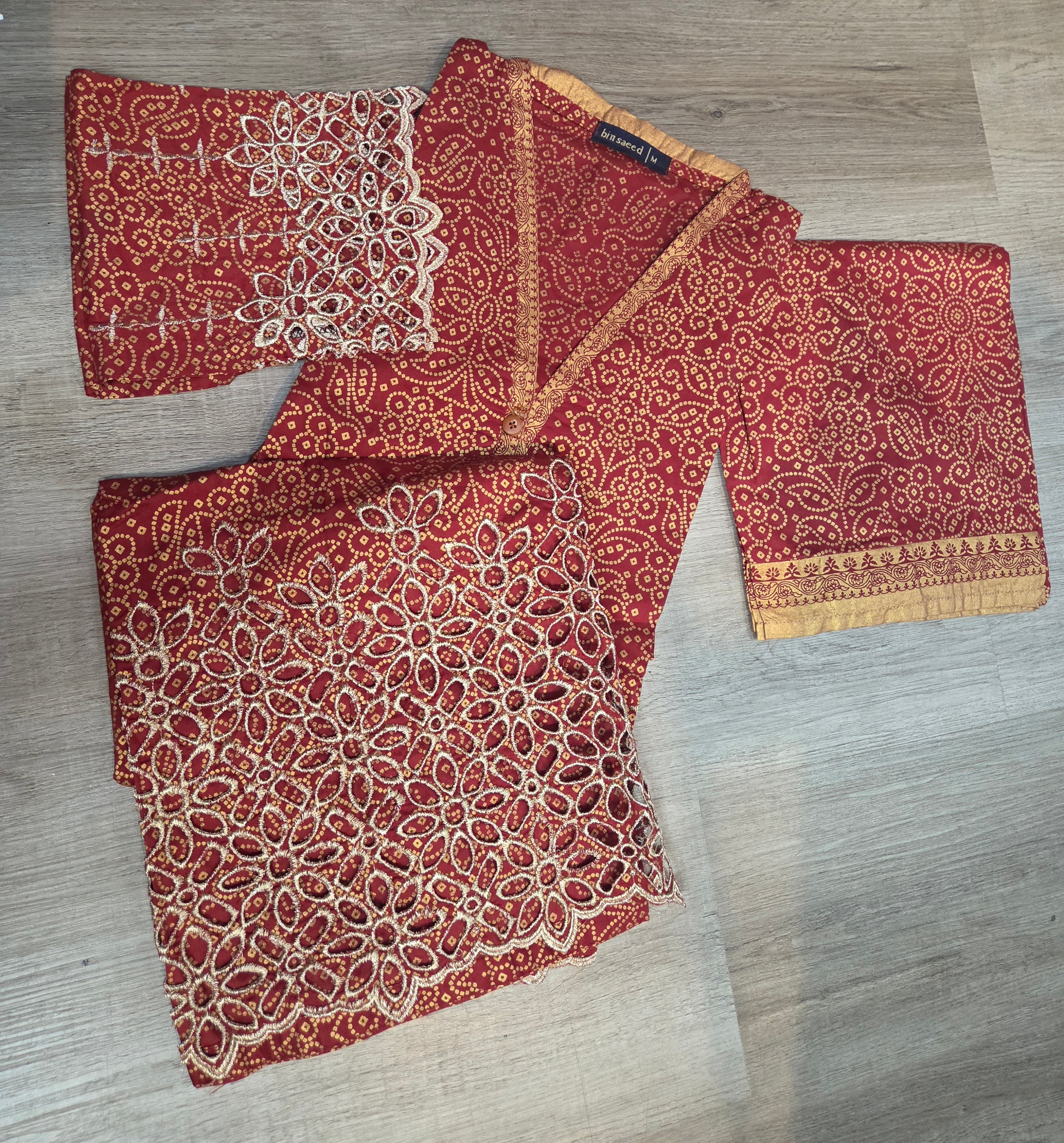 Bin Saeed Signature Embroidered 2-Piece Co-ord Set – Premium Cotton/Lawn Collection