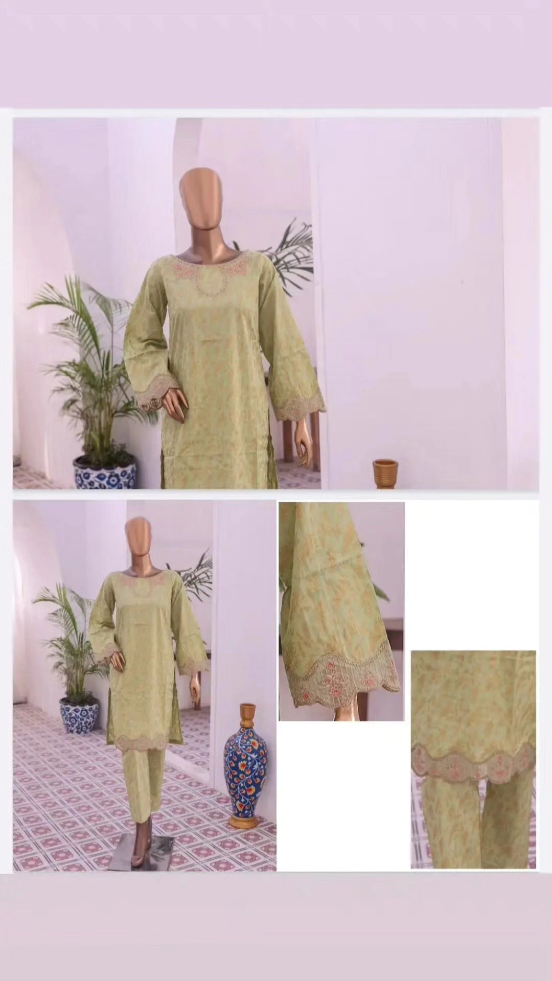 Bin Saeed Signature Embroidered 2-Piece Co-ord Set – Premium Cotton/Lawn Collection