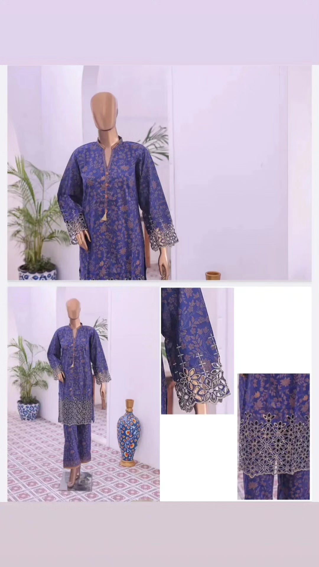 Bin Saeed Signature Embroidered 2-Piece Co-ord Set – Premium Cotton/Lawn Collection