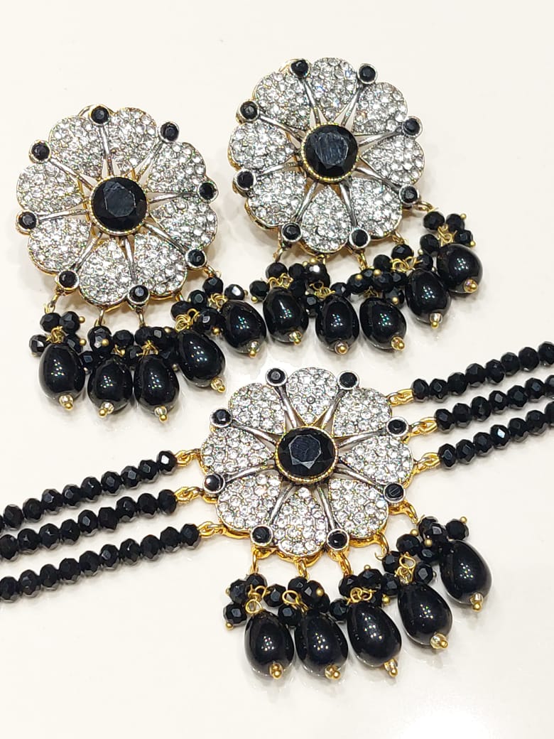 Sunflower Crystal Choker Set | 8 Vibrant Colors | Handcrafted Beaded Jewelry BMJ - 005 - Boutique By MaryamBoutique By MaryamBoutique By MaryamblackSunflower Crystal Choker Set | 8 Vibrant Colors | Handcrafted Beaded Jewelry BMJ - 005