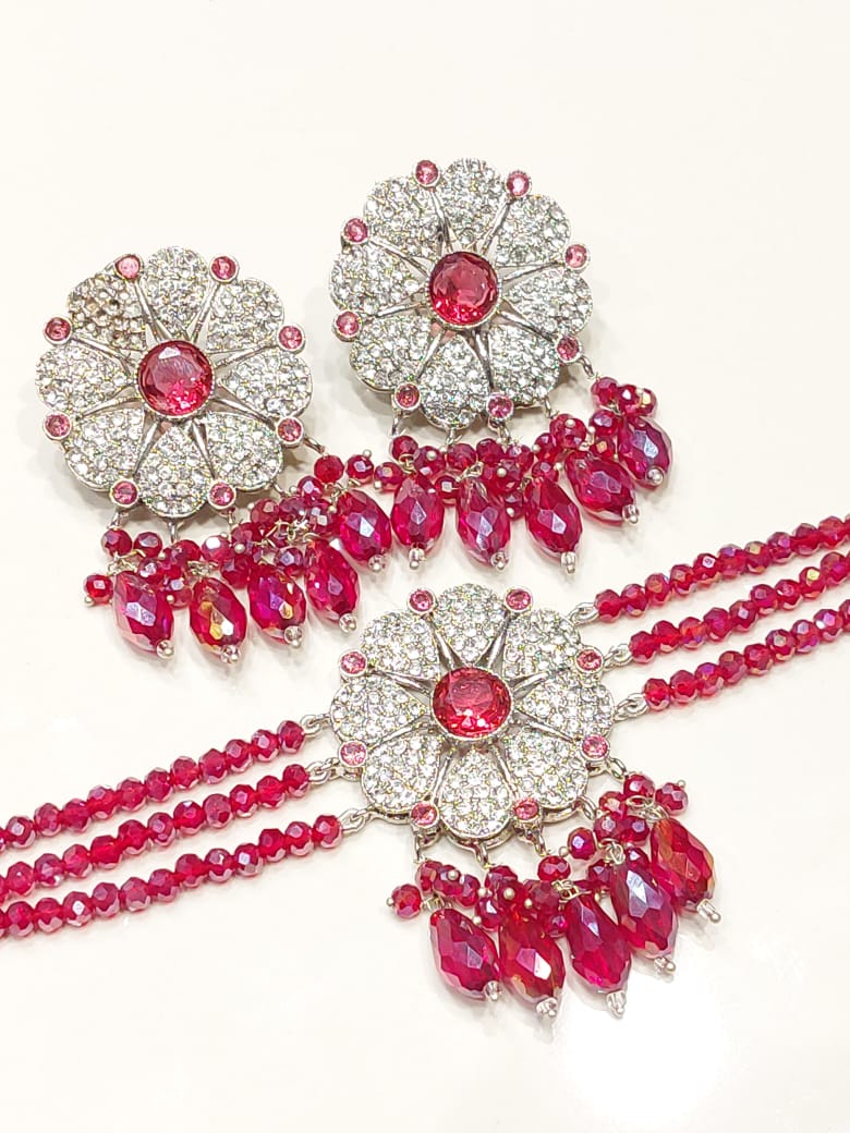 Sunflower Crystal Choker Set | 8 Vibrant Colors | Handcrafted Beaded Jewelry BMJ - 005 - Boutique By MaryamBoutique By MaryamBoutique By MaryamredSunflower Crystal Choker Set | 8 Vibrant Colors | Handcrafted Beaded Jewelry BMJ - 005