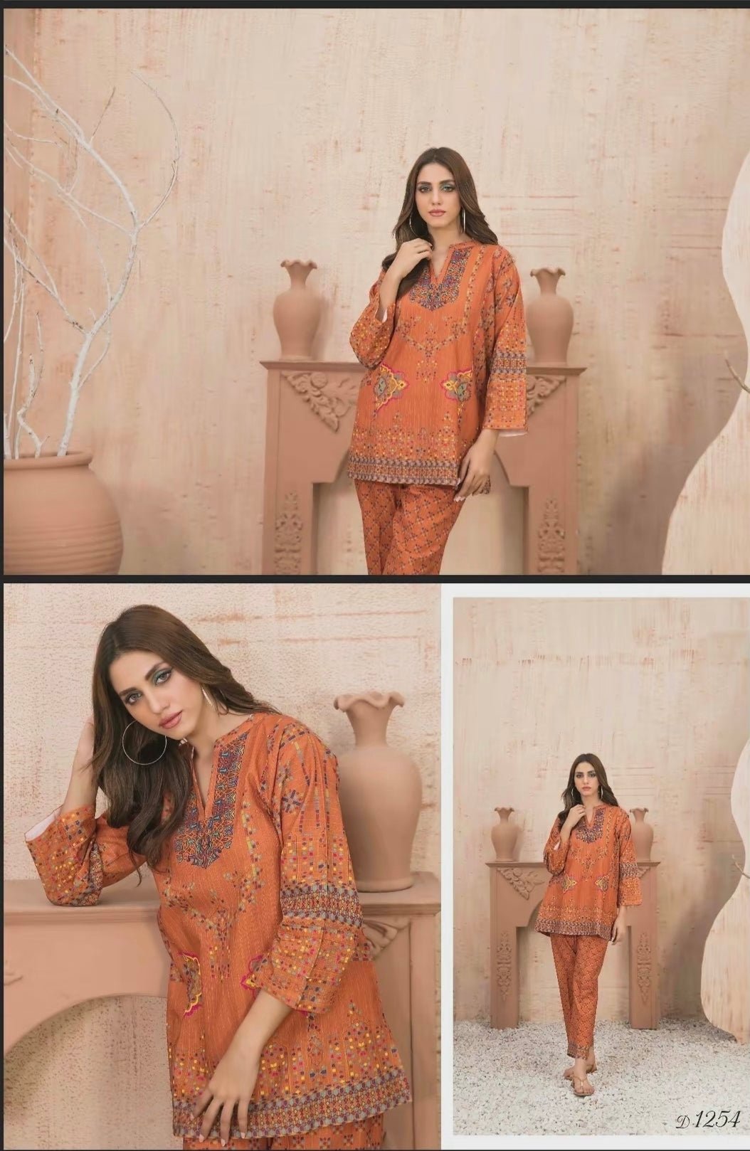 Tawakal "Patterns" Premium Printed Soft Khadar 2 - Piece Co - ord Set - Boutique By MaryamBoutique By MaryamBoutique By Maryampastel - orangesTawakal "Patterns" Premium Printed Soft Khadar 2 - Piece Co - ord Set