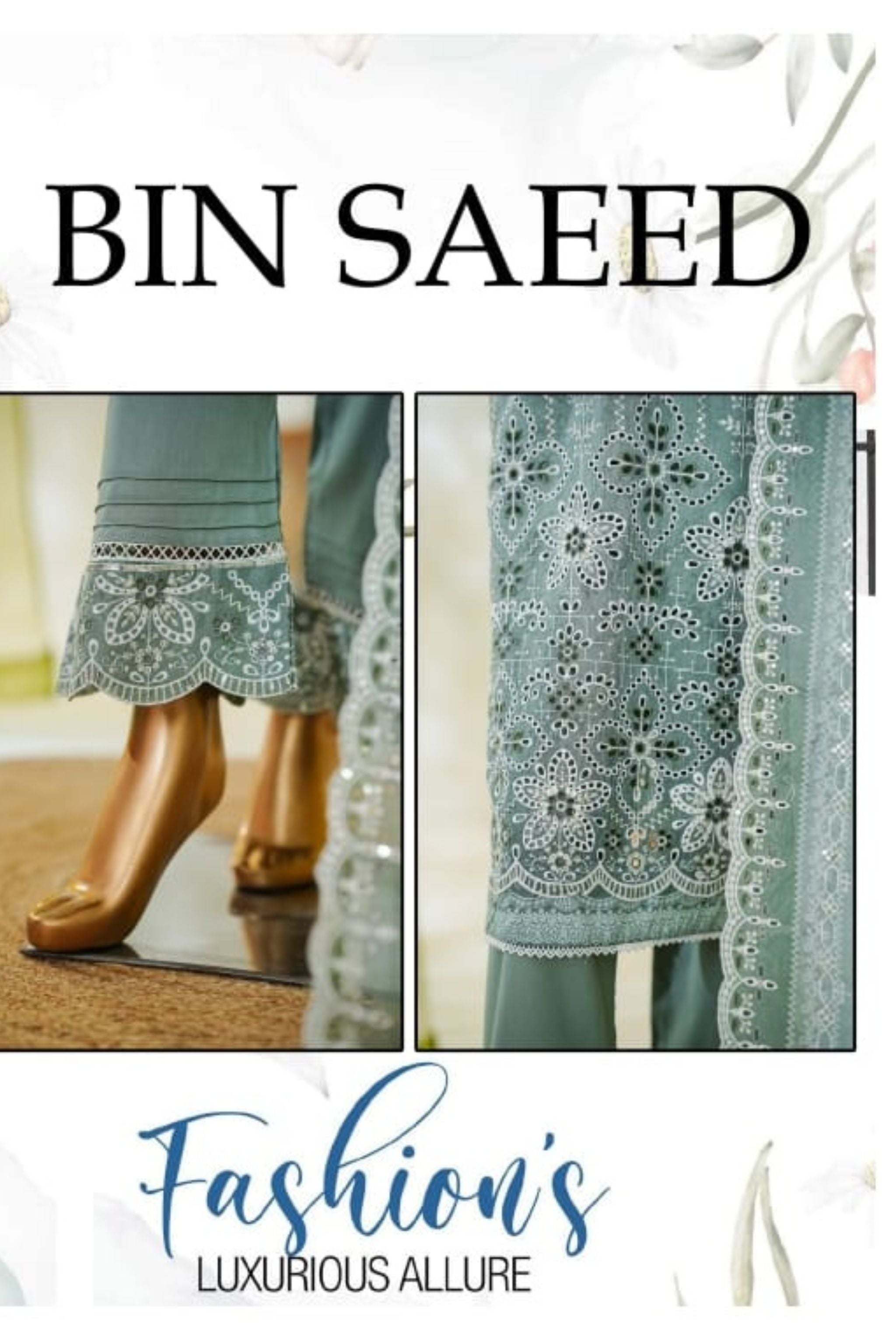 WCE - 04 Bin Saeed Original White Chikankari Embroidered Suit - Size XL - Boutique By MaryamBoutique By MaryamBoutique By MaryamCE-04-light silverlight - silverxlWCE - 04 Bin Saeed Original White Chikankari Embroidered Suit - Size XL